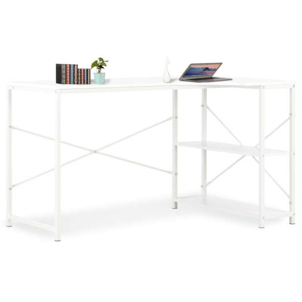 Fehér számítógépasztal 120 x 72 x 70 cm - utánvéttel vagy ingyenes szállítással