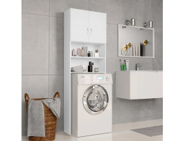 Fehér forgácslap mosógépszekrény 64 x 25,5 x 190 cm - utánvéttel vagy ingyenes szállítással