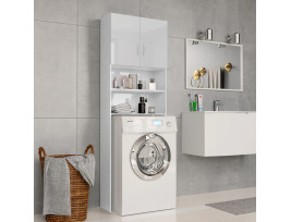 Magasfényű fehér mosógépszekrény 64 x 25,5 x 190 cm - utánvéttel vagy ingyenes szállítással