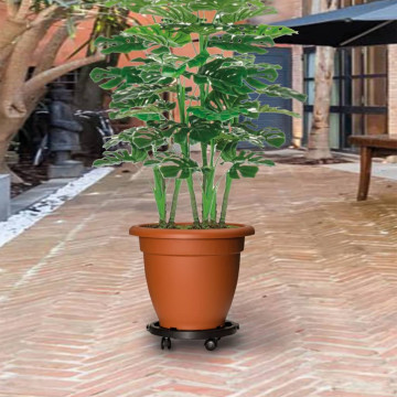 Fekete görgős virágtartó átmérő 30 cm 170 kg - utánvéttel vagy ingyenes szállítással