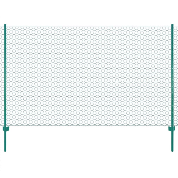 Zöld acél drótkerítés tartóoszlopokkal 25 x 2 m - utánvéttel vagy ingyenes szállítással