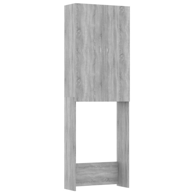 Szürke sonoma színű mosógépszekrény 64 x 25,5 x 190 cm - utánvéttel vagy ingyenes szállítással
