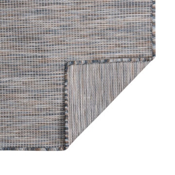 Barna-kék lapos szövésű kültéri szőnyeg 200 x 280 cm - utánvéttel vagy ingyenes szállítással