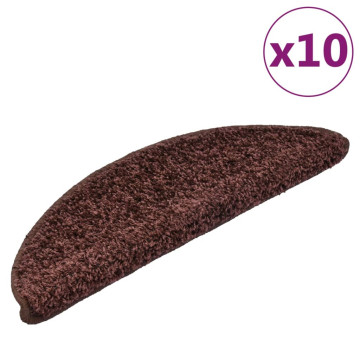 10 db barna lépcsőszőnyeg 56 x 20 cm - utánvéttel vagy ingyenes szállítással