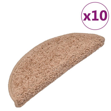 10 db bézs lépcsőszőnyeg 65 x 21 x 4 cm - utánvéttel vagy ingyenes szállítással
