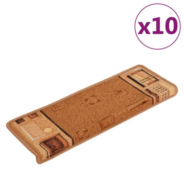 10 db bézs öntapadó lépcsőszőnyeg 65 x 25 cm - utánvéttel vagy ingyenes szállítással