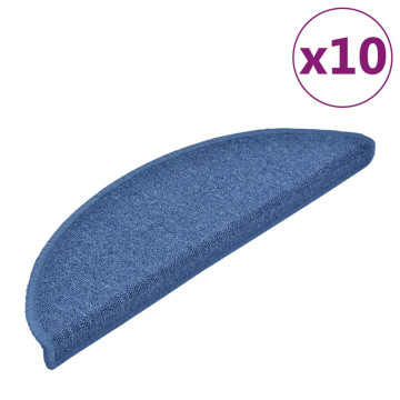 10 db kék lépcsőszőnyeg 56x17x3 cm - utánvéttel vagy ingyenes szállítással