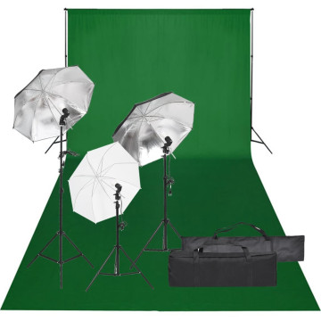 Fotóstúdió-felszerelés lámpákkal és háttérrel - utánvéttel vagy ingyenes szállítással