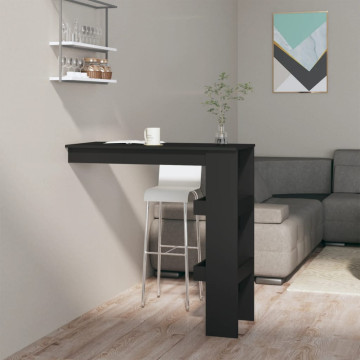 Fekete fatermék fali bárasztal 102 x 45 x 103,5 cm - utánvéttel vagy ingyenes szállítással