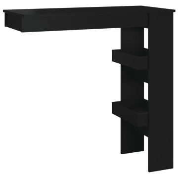 Fekete fatermék fali bárasztal 102 x 45 x 103,5 cm - utánvéttel vagy ingyenes szállítással