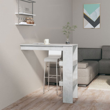 Betonszürke színű szerelt fa fali bárasztal 102x45x103,5 cm - utánvéttel vagy ingyenes szállítással