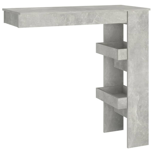 Betonszürke fatermék fali bárasztal 102 x 45 x 103,5 cm - utánvéttel vagy ingyenes szállítással
