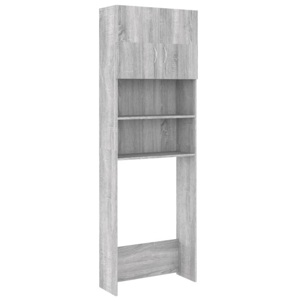 Szürke sonoma tölgy mosógépszekrény 64 x 25,5 x 190 cm - utánvéttel vagy ingyenes szállítással