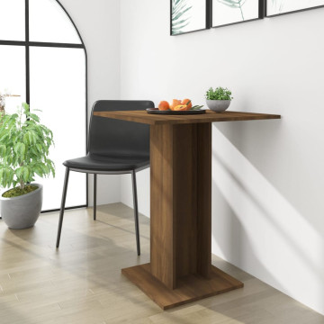 Barna tölgy színű szerelt fa bisztróasztal 60 x 60 x 75 cm - utánvéttel vagy ingyenes szállítással