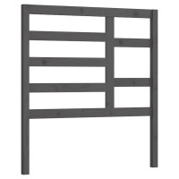 Szürke tömör fenyőfa ágyfejtámla 81 x 4 x 104 cm - utánvéttel vagy ingyenes szállítással