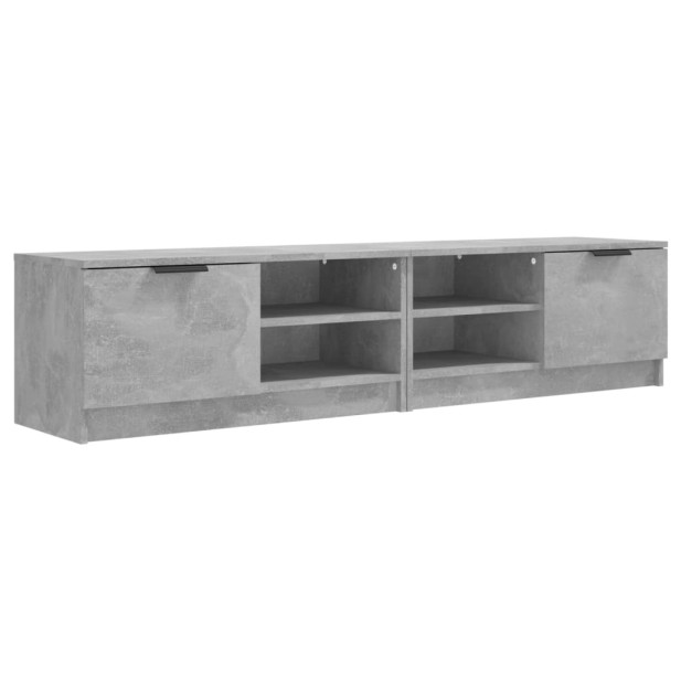 2 db betonszürke szerelt fa TV-szekrény 80x35x36,5 cm - utánvéttel vagy ingyenes szállítással
