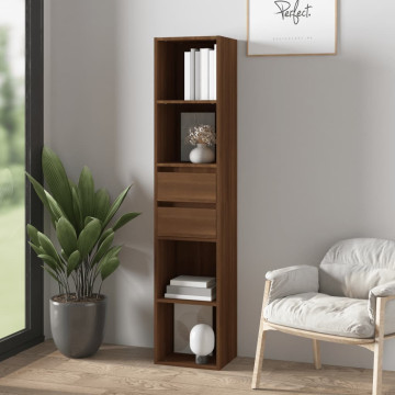 Barna tölgy színű szerelt fa könyvszekrény 36 x 30 x 171 cm - utánvéttel vagy ingyenes szállítással