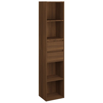 Barna tölgy színű szerelt fa könyvszekrény 36 x 30 x 171 cm - utánvéttel vagy ingyenes szállítással
