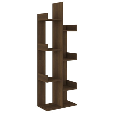 Barna tölgy színű szerelt fa könyvszekrény 48 x 25,5 x 140 cm - utánvéttel vagy ingyenes szállítással