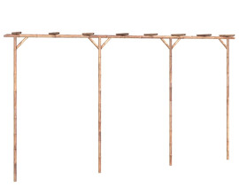 Bambusz pergola 385 x 40 x 205 cm - utánvéttel vagy ingyenes szállítással