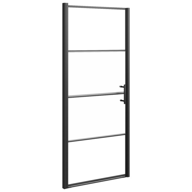 Fekete selyemmatt edzett üveg zuhanyajtó 91 x 195 cm - utánvéttel vagy ingyenes szállítással