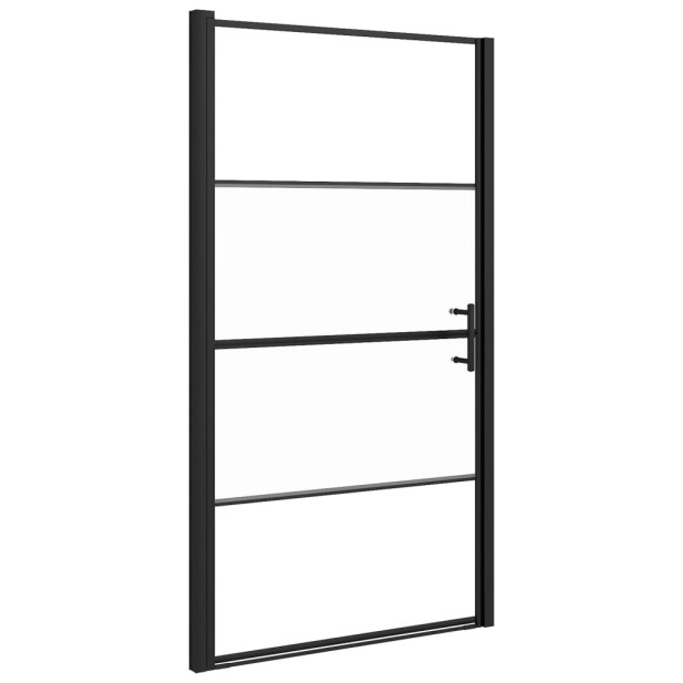 Fekete selyemmatt edzett üveg zuhanyajtó 100 x 178 cm - utánvéttel vagy ingyenes szállítással