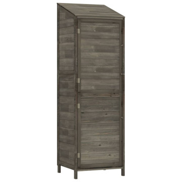 Antracit tömör fenyőfa kerti fészer 55x52x174,5 cm - utánvéttel vagy ingyenes szállítással