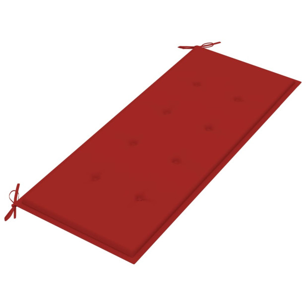 Piros oxford szövet kerti padpárna 120 x 50 x 3 cm - utánvéttel vagy ingyenes szállítással