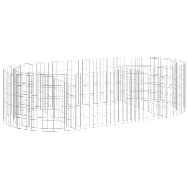 Horganyzott vas gabion magaságyás 200x100x50 cm - utánvéttel vagy ingyenes szállítással