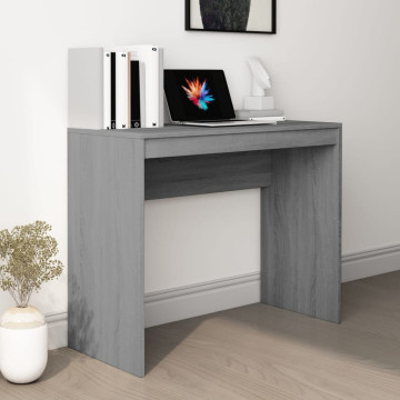 Szürke sonoma színű szerelt fa íróasztal 90x40x72 cm - utánvéttel vagy ingyenes szállítással