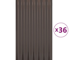36 db barna porszórt acél tetőpanel 60x36 cm - utánvéttel vagy ingyenes szállítással