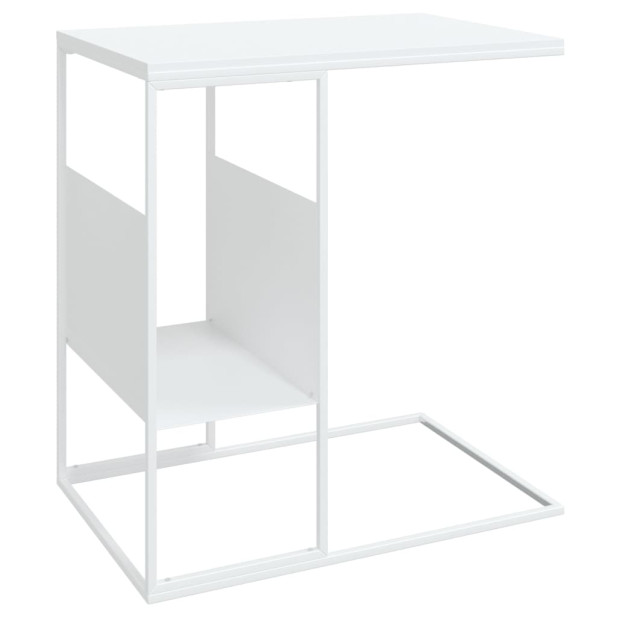 Fehér szerelt fa kisasztal 55x36x59,5 cm - utánvéttel vagy ingyenes szállítással