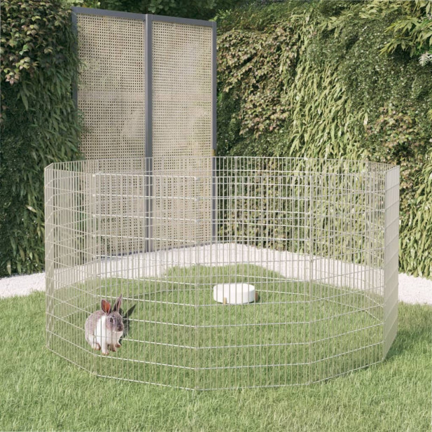 12 paneles horganyzott vas szabadon álló állatketrec 54x100 cm - utánvéttel vagy ingyenes szállítással