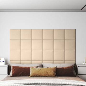 12 db krémszínű szövet fali panel 30 x 30 cm 1,08 m² - utánvéttel vagy ingyenes szállítással