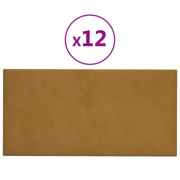 12 db barna bársony fali panel 30 x 15 cm 0,54 m² - utánvéttel vagy ingyenes szállítással