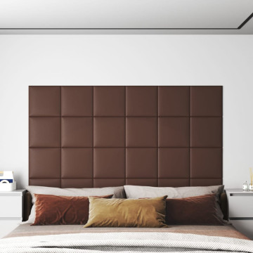 12 db barna műbőr fali panel 30 x 30 cm 1,08 m² - utánvéttel vagy ingyenes szállítással