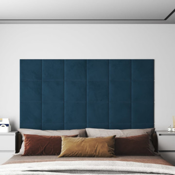 12 db kék bársony fali panel 30 x 30 cm 1,08 m² - utánvéttel vagy ingyenes szállítással
