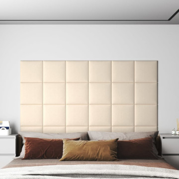 12 db krémfehér bársony fali panel 30 x 30 cm 1,08 m² - utánvéttel vagy ingyenes szállítással