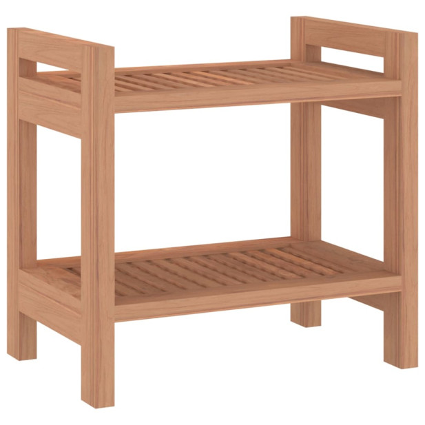 Tömör tíkfa fürdőszobai kisasztal 45 x 30 x 45 cm - utánvéttel vagy ingyenes szállítással