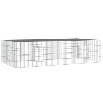 2 paneles horganyzott vas nyúlketrec 220 x 110 x 55 cm - utánvéttel vagy ingyenes szállítással