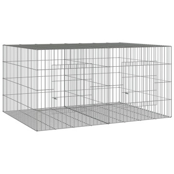 2 paneles horganyzott vas nyúlketrec 110 x 79 x 54 cm - utánvéttel vagy ingyenes szállítással