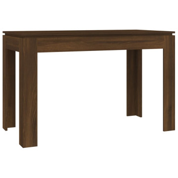 Barna tölgyszínű szerelt fa étkezőasztal 120 x 60 x 76 cm - utánvéttel vagy ingyenes szállítással