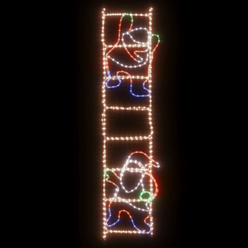 összecsukható Mikulás a létrán figura 552 LED-del 50 x 200 cm - utánvéttel vagy ingyenes szállítással