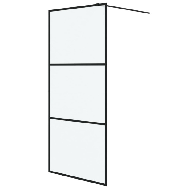 Fekete ESG tejüveg zuhanyfal küszöb nélküli zuhanyhoz 90x195 cm - utánvéttel vagy ingyenes szállítással