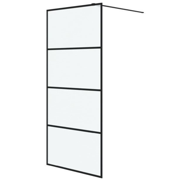 Fekete ESG tejüveg zuhanyfal küszöb nélküli zuhanyhoz 90x195 cm - utánvéttel vagy ingyenes szállítással
