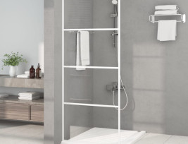 Fehér átlátszó ESG üveg zuhanyfal 80x195 cm - utánvéttel vagy ingyenes szállítással
