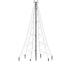 Hideg fehér fényű karácsonyfa tüskével 200 LED-del 180 cm - utánvéttel vagy ingyenes szállítással