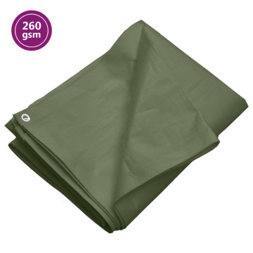 Zöld HDPE takaróponyva 260 g/m² 8 x 10 m - utánvéttel vagy ingyenes szállítással