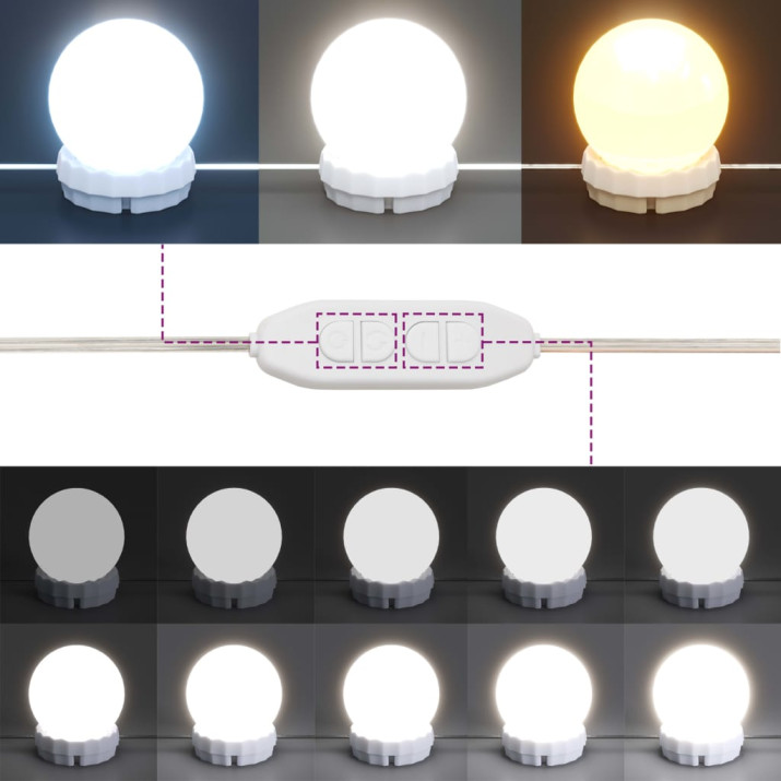 Sonoma-tölgyszínű tükrös szekrény LED-ekkel 90 x 31,5 x 62 cm - utánvéttel vagy ingyenes szállítással