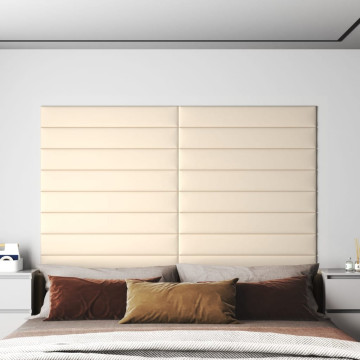 12 db krémszínű bársony fali panel 90 x 15 cm 1,62 m² - utánvéttel vagy ingyenes szállítással